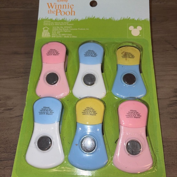 🆕💜 Disney Winnie the Pooh Bag Clips Set of 6 Tigger Food Storage Clips NWT - Picture 4 of 4